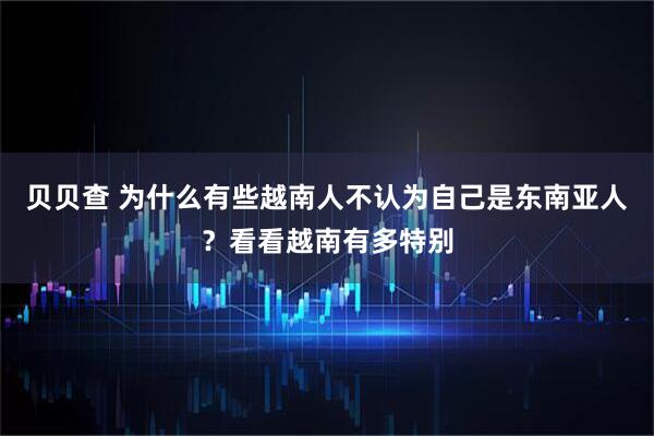 贝贝查 为什么有些越南人不认为自己是东南亚人？看看越南有多特别